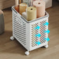Folding Laundry Basket with Wheel Large Capacity Removable Dirty Clothes Storage - Beige-M