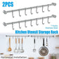 2PCS 304 Stainless Steel Bathroom Towel Hook Wall Mounted Clothes Kitchen Hanger