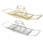 Bathtub Rack Bathroom Storage Shelf Telescopic Adjustable Organiser Tray Home - Silver