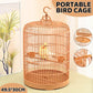 Luxury Portable Bird Cage Round Design Travel Pet Carrier for Small Birds