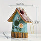 Handmade Birdhouse Resin Cute Patio Garden Hanging Nest Decoration for Outdoors - Green