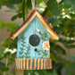 Handmade Birdhouse Resin Cute Patio Garden Hanging Nest Decoration for Outdoors - Green
