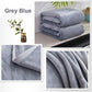 Soft Winter Flannel Blanket for Office Home Lunch Break Warm Cozy Throw Blanket - Grey Blue