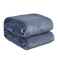 Soft Winter Flannel Blanket for Office Home Lunch Break Warm Cozy Throw Blanket - Grey Blue