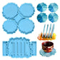 2pc Coaster Epoxy Resin Mould Silicone Cup Mat Holder DIY Craft Tool