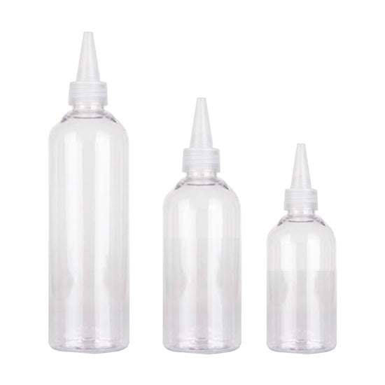 100pcs Needle Tip Plastic Bottles Transparent Squeeze Dispensing Bottle DIY Tool - 100ml
