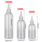 100pcs Needle Tip Plastic Bottles Transparent Squeeze Dispensing Bottle DIY Tool - 50ml