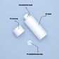 50/100/150ml Plastic Toner Lotion Bottles Refillable Travel Cosmetic Containers - White Lid + White Bottle - 100ml