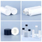 50/100/150ml Plastic Toner Lotion Bottles Refillable Travel Cosmetic Containers - White Lid + White Bottle - 100ml