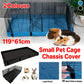 Waterproof Small Pet Crate Sump Cover Dirt Resistant Mat Easy to Clean Protector - Blue