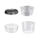 100PCS Transparent Packing Box With Cover Plastic Dessert Bowl Food Container - 8oz Bowl
