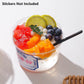 100PCS Transparent Packing Box With Cover Plastic Dessert Bowl Food Container - 8oz Bowl