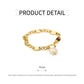 Simple Chunky Chain Bracelet Elegant Trendy Fashion Jewelry for Women Gifts