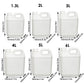 Plastic Square Bucket Storage Container Flat Square Pots 6 Sizes for Home Garden - 4L