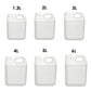 Plastic Square Bucket Storage Container Flat Square Pots 6 Sizes for Home Garden - 4L