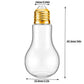 50PCS 100ML Transparent Bulb Bottle Plastic Candy Jar Storage Container Reusable