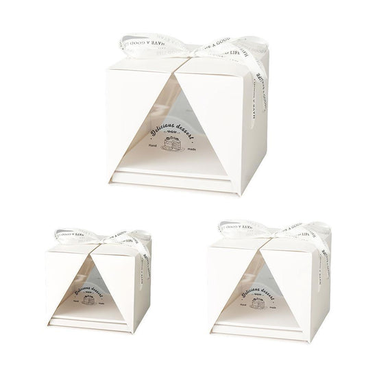 10x Clear Cake Box Set 4 6 8 Inch Durable Versatile Display Packaging Containers - 10pcs-8inch