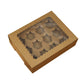 25Pcs Paper Cupcake Box with Window for Party Wedding Bakery Gift Packaging - 6 Holes