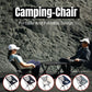 Outdoor Portable Lightweight Folding Camping Chair High Back Fishing Chair - Grey