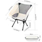 Outdoor Portable Lightweight Folding Camping Chair High Back Fishing Chair - White
