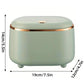 Small Desktop Trash Can Oval Pop Up Lid Rubbish Bin Waste Organizer Container - Beige