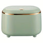 Small Desktop Trash Can Oval Pop Up Lid Rubbish Bin Waste Organizer Container - Beige