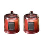 2Pcs Smokeless Glass Aromatherapy Candles Scented Gift Set for Relaxation - Lime Basil