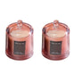 2Pcs Smokeless Glass Aromatherapy Candles Scented Gift Set for Relaxation - Lime Basil