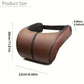 Car Headrest Neck Pillow for Comfortable Travel Support Memory Foam Car Pillow - Black
