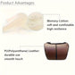 Car Headrest Neck Pillow for Comfortable Travel Support Memory Foam Car Pillow - Brown