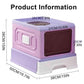 Folding Enclosed Cat Litter Box Foldable Drawer Toilet Anti-Splash Pet Supplies - Purple