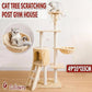 Cat Tree Scratching Post Gym House Condo Scratcher Furniture Tower - Brown