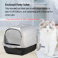 Enclosed Cat Litter Box Lid Scoop Splash Proof Lift Top Removable Toilet Tray - Purple
