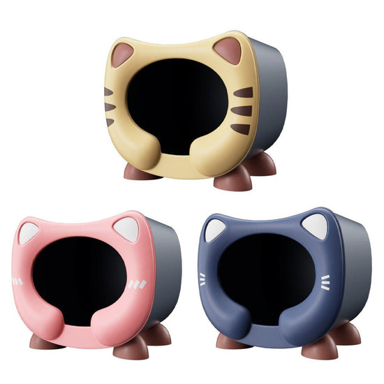 Semi Closed Cat Nest Soft Cozy Pet Bed for Cats Small Animals Indoor Sleeping - Blue