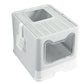 Self-Cleaning Hooded Cat Litter Box Enclosed Large Kitty Toilet Box Tray Refills