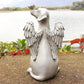 Angel Dog Statue Resin Pet Memorial Garden Dog Ornament Outdoor Animal Decor