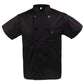 Black Unisex Mesh Sleeve Chef Coat Jacket Restaurant Hotel Cook Short Uniform - 2XL