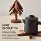 Solid Wooden Trivet for Hot Dish Walnut Christmas Tree Table Heat-Resistant Mat - Beige-3pcs