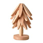 Solid Wooden Trivet for Hot Dish Walnut Christmas Tree Table Heat-Resistant Mat - Beige-4pcs