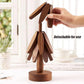 Solid Wooden Trivet for Hot Dish Walnut Christmas Tree Table Heat-Resistant Mat - Beige-4pcs