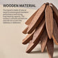 Solid Wooden Trivet for Hot Dish Walnut Christmas Tree Table Heat-Resistant Mat - Beige-4pcs