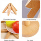 Solid Wooden Trivet for Hot Dish Walnut Christmas Tree Table Heat-Resistant Mat - Brown-4pcs