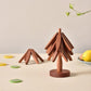 Solid Wooden Trivet for Hot Dish Walnut Christmas Tree Table Heat-Resistant Mat - Brown-4pcs