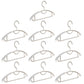 10PCS Plastic Half Round Non Slip Hangers Non Marking Drying Racks Home Use - Wide