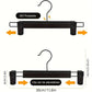20pcs Black Plastic Pants Hanger Trousers Clips Durable Non Slip Clothes Hanger