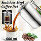 French Press Coffee Pot 600ml 304 Stainless Steel for Home Office Tea Coffee