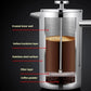 French Press Coffee Pot 600ml 304 Stainless Steel for Home Office Tea Coffee