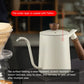 600ml Stainless Steel Coffee Pour Over Kettle Heat Resistant Home Café Brewing - Black