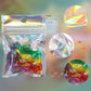 100/200X Iridescent Zip Bags for Food Storage & Holographic Makeup Pouch - 14*20cm 200PCS
