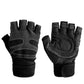 L Size Weight Lifting Gloves Gym Bodybuilding Fitness Workout Cycling Crossfit Men - One Pair Red